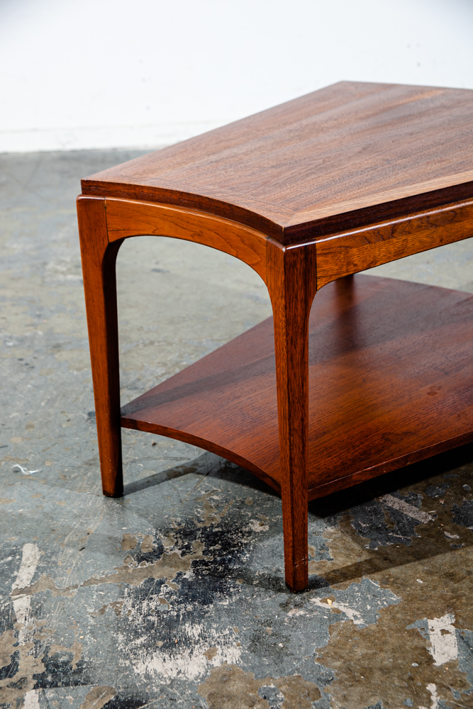 Mid Century Modern Side Table End Lane Wedge Rhythm Walnut Vintage Drexel - Image 5