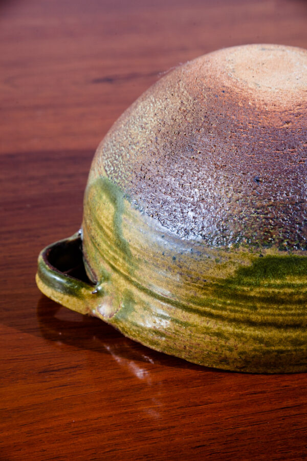 Mid Century Modern Planter Hanging Ceramic Japanese Round Vintage Studio Pottery Pot - Image 8