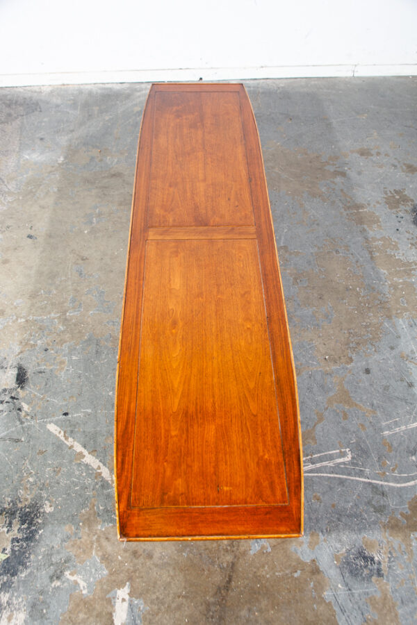 Mid Century Modern Coffee Table Surfboard Walnut Lane Long Large Vintage 72" in - Image 4