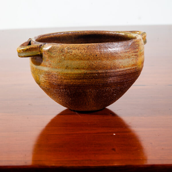 Mid Century Modern Planter Hanging Ceramic Japanese Round Vintage Studio Pottery Pot - Image 4