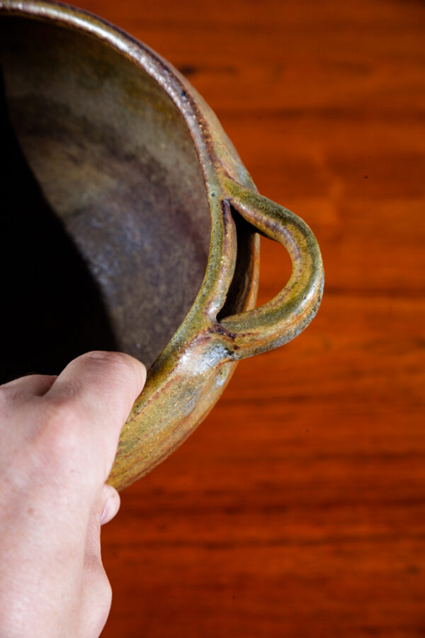 Mid Century Modern Planter Hanging Ceramic Japanese Round Vintage Studio Pottery Pot - Image 5
