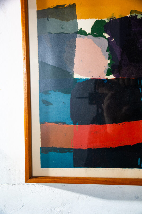 Mid Century Modern Serigraph Art Print Abstract Expressionism Signed 1/14 Titled More Incredible Than Splendor - Image 3