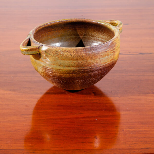 Mid Century Modern Planter Hanging Ceramic Japanese Round Vintage Studio Pottery Pot - Image 3