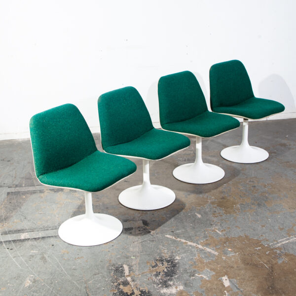 Mid Century Modern Dining Set Borje Johansen Tulip Pod Chairs Green Swedish 4 NM Borge Vintage Sweden - Image 4