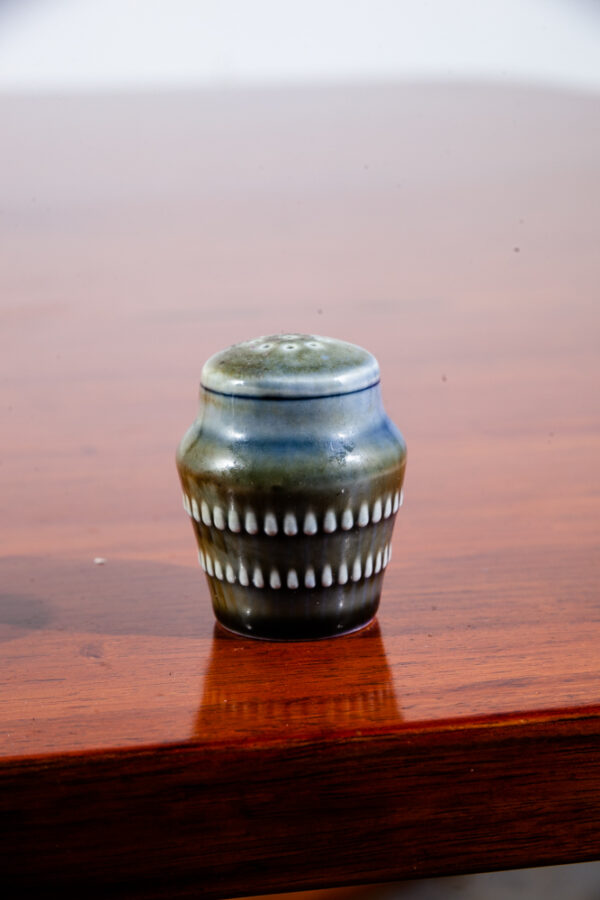 Mid Century Modern Salt & Pepper Shaker Set S&P Irish Porcelain Green Blue Mcm - Image 4