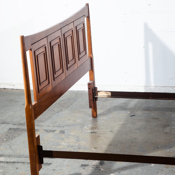 Mid Century Danish Modern Headboard Bed Frame Broyhill Sculptra Full S Vintage - Image 7