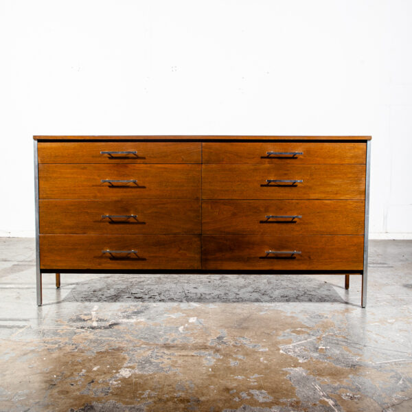 Mid Century Modern Dresser Credenza Paul Mccobb Calvin Furniture Co. Walnut 8 Drawer Vintage - Image 4