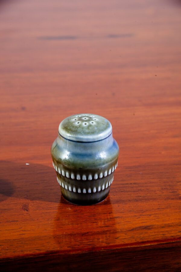 Mid Century Modern Salt & Pepper Shaker Set S&P Irish Porcelain Green Blue Mcm - Image 9