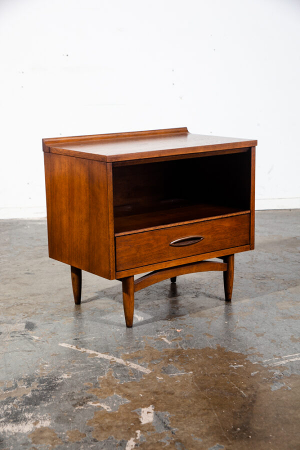Mid Century Modern Nightstands End Side Tables Broyhill Sculptra Drawer Vintage Mcm - Image 7