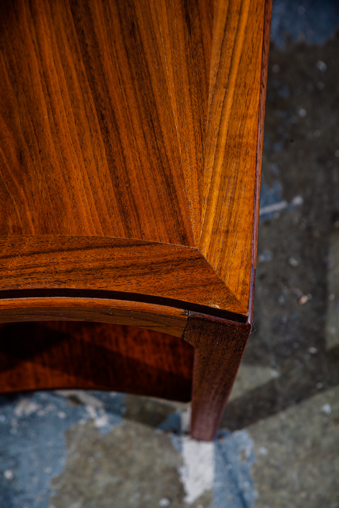 Mid Century Modern Side Table End Lane Wedge Rhythm Walnut Vintage Drexel - Image 7