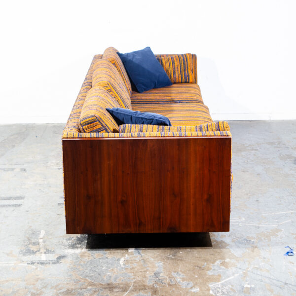 Mid Century Modern Sofa Couch Walnut Case Milo Baughman Van Dyver Witt Vintage - Image 12