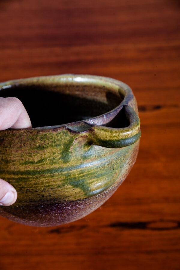 Mid Century Modern Planter Hanging Ceramic Japanese Round Vintage Studio Pottery Pot - Image 6