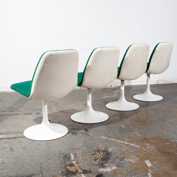 Mid Century Modern Dining Set Borje Johansen Tulip Pod Chairs Green Swedish 4 NM Borge Vintage Sweden - Image 10