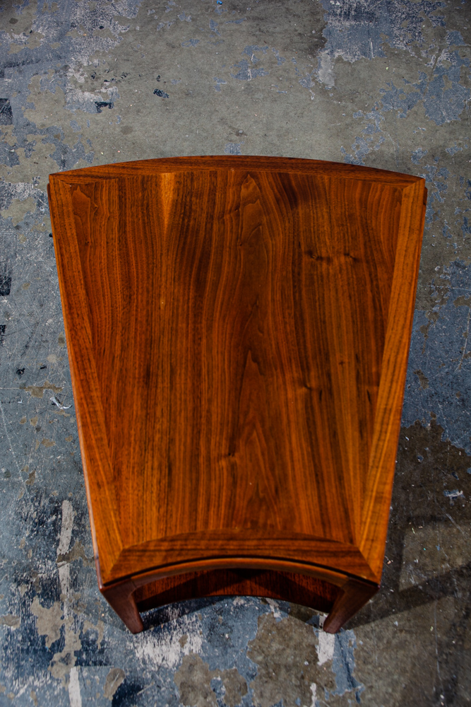 Mid Century Modern Side Table End Lane Wedge Rhythm Walnut Vintage Drexel - Image 4