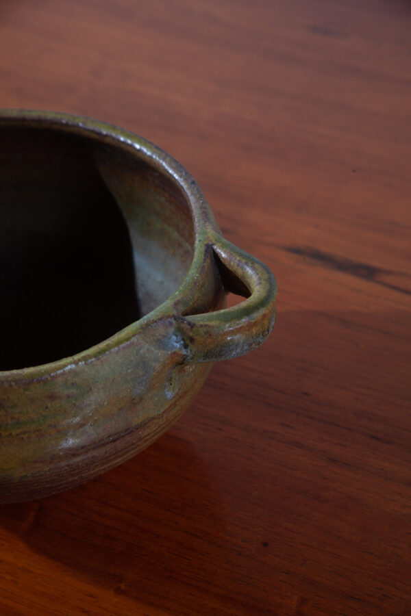 Mid Century Modern Planter Hanging Ceramic Japanese Round Vintage Studio Pottery Pot - Image 9