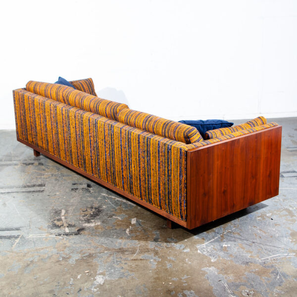 Mid Century Modern Sofa Couch Walnut Case Milo Baughman Van Dyver Witt Vintage - Image 5