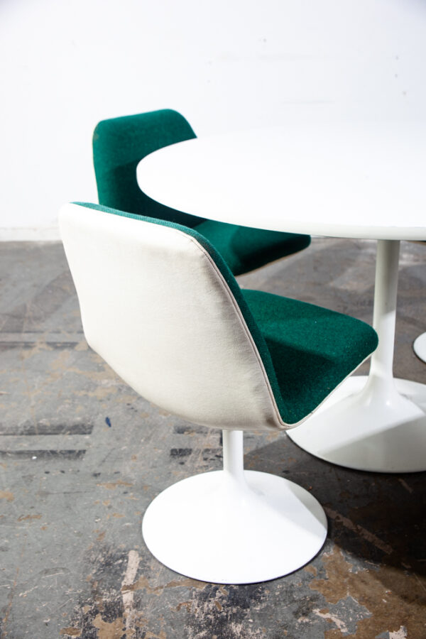 Mid Century Modern Dining Set Borje Johansen Tulip Pod Chairs Green Swedish 4 NM Borge Vintage Sweden - Image 6