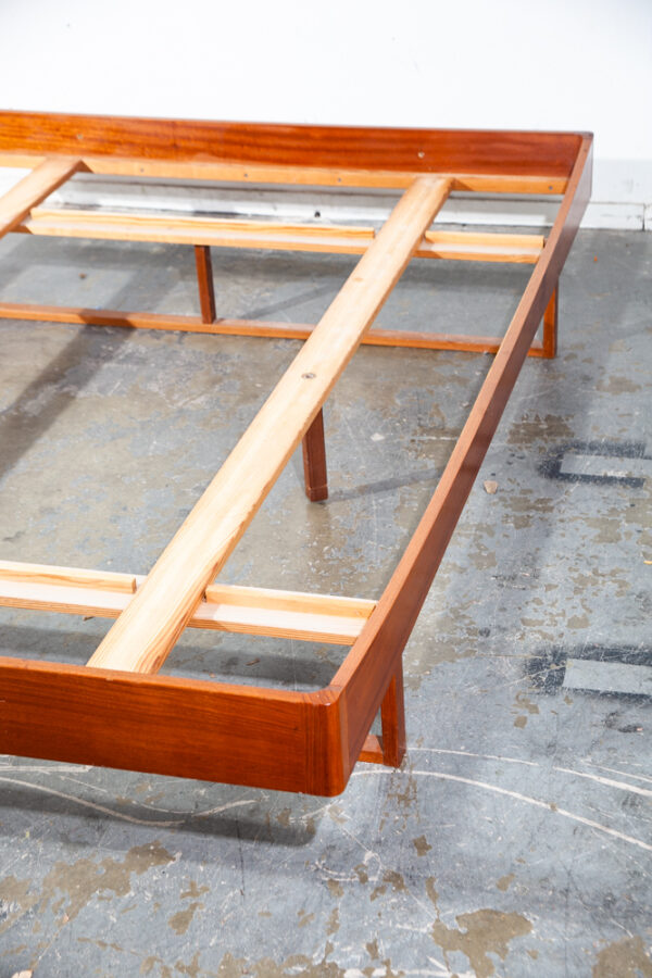 Mid Century Danish Modern Bed Frame Queen Size Teak Floating Denmark Design MCM - Image 12