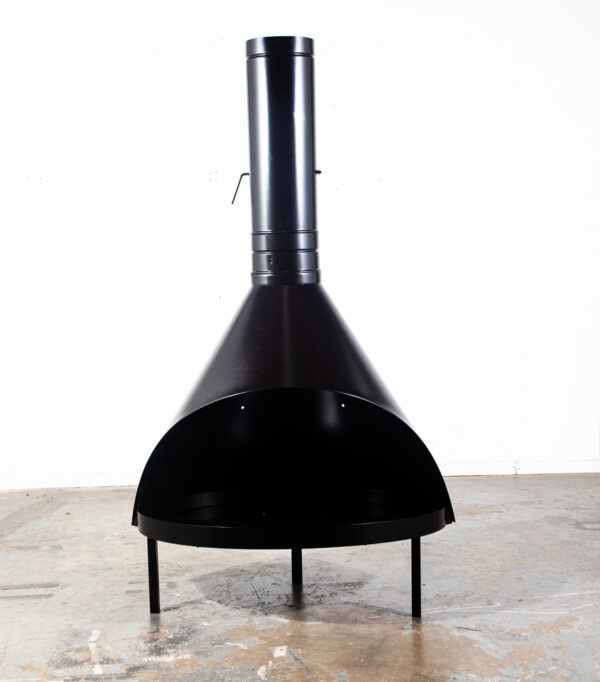 Mid Century Modern Fireplace Preway Malm Black Indoor Outdoor Restored Vintage Fire Pit - Image 4