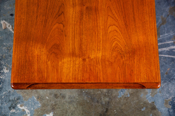 Mid Century Danish Modern Coffee Table Solid Teak Denmark Surfboard Shelf Mcm M - Image 8