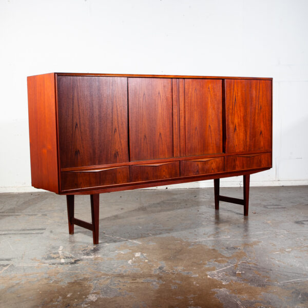 Mid Century Danish Modern Sideboard Credenza Hutch Teak Forsigtig Denmark Storag