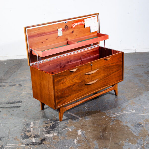 Mid Century Modern Cedar Hope Chest Lane Perception Danish Vintage Trunk Locking - Image 2