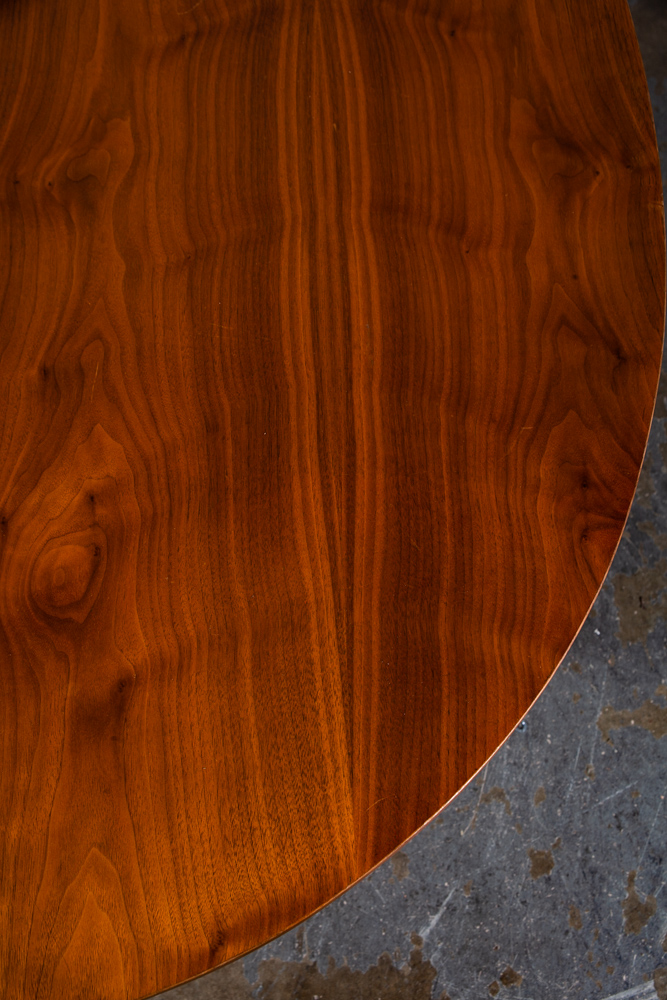 Mid Century Danish Modern Declaration Game Table Solid Walnut Kipp Stewart Drexel Round - Image 8