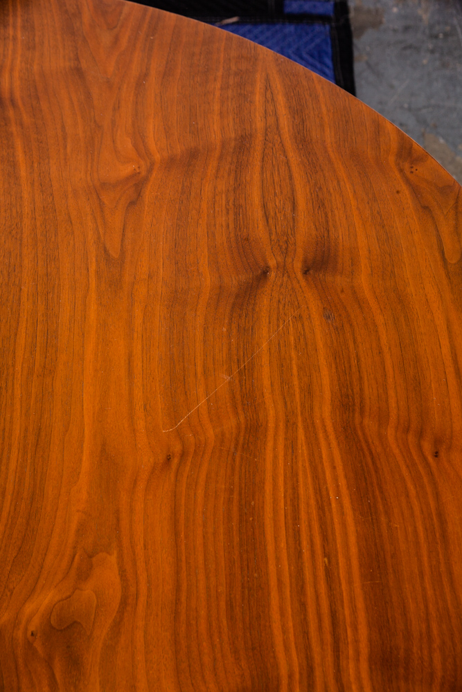 Mid Century Danish Modern Declaration Game Table Solid Walnut Kipp Stewart Drexel Round - Image 9