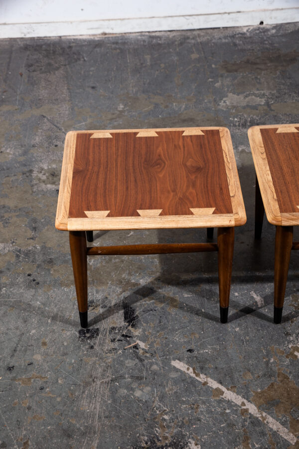 Mid Century Modern End Tables Side Nightstand Pair Lane Acclaim Restored Square Vintage - Image 5