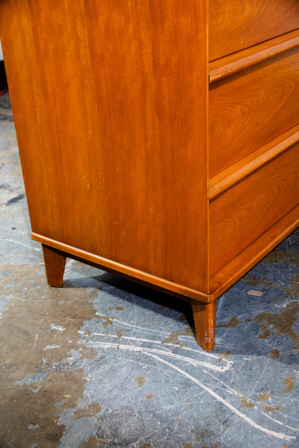 Mid Century Modern Dresser Highboy Chest of Drawers 5 Drawers Cherry Denmark MCM Tall American Design - Image 10