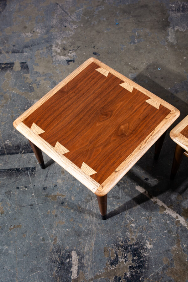 Mid Century Modern End Tables Side Nightstand Pair Lane Acclaim Restored Square Vintage - Image 6
