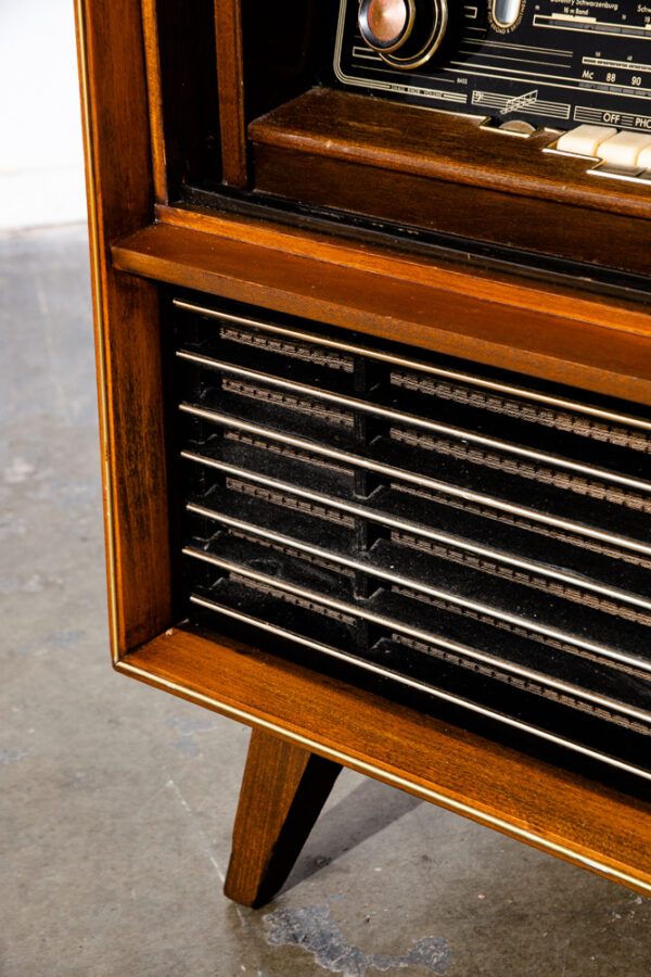 Mid Century Modern Stereo Console Telefunken Royal Opus Record Player Radio Mcm Grundig Zenith Serviced Working Walnut - Image 8
