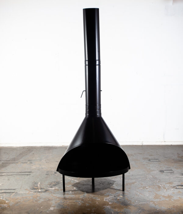 Mid Century Modern Fireplace Preway Malm Black Indoor Outdoor Restored Vintage Fire Pit - Image 2