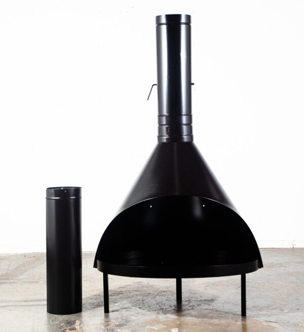 Mid Century Modern Fireplace Preway Malm Black Indoor Outdoor Restored Vintage Fire Pit