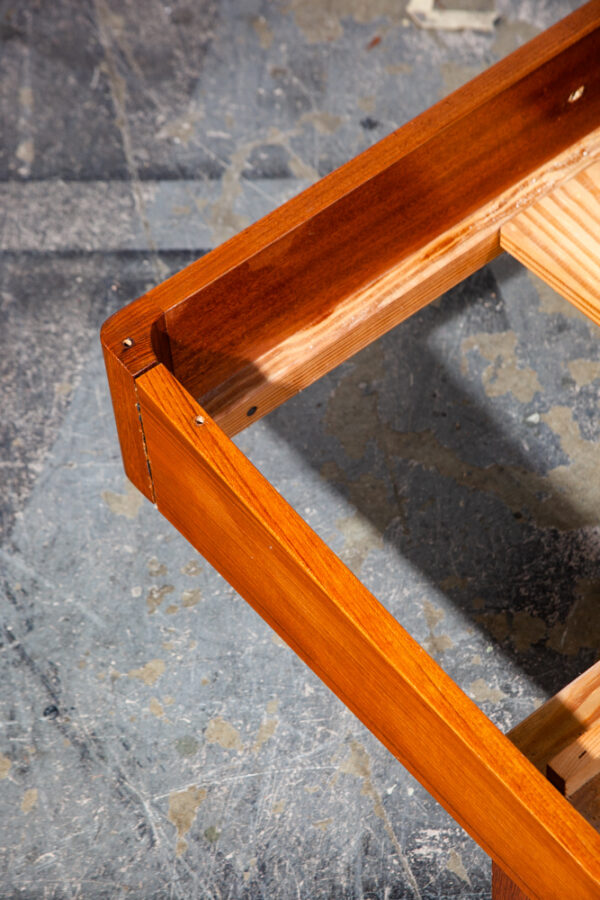 Mid Century Danish Modern Bed Frame Queen Size Teak Floating Denmark Design MCM - Image 9