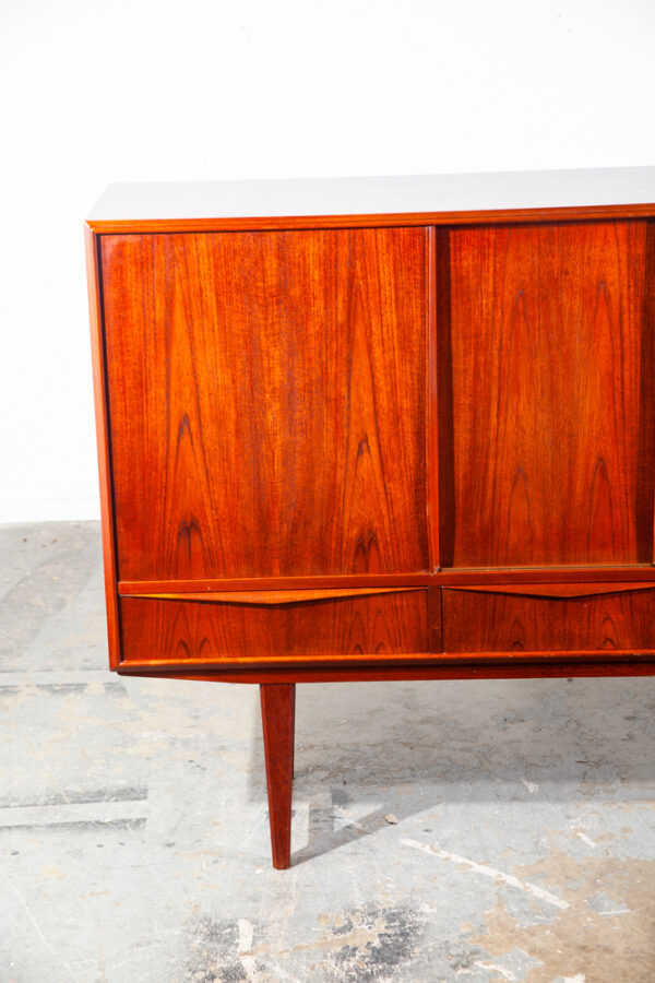 Mid Century Danish Modern Sideboard Credenza Hutch Teak Forsigtig Denmark Storag - Image 7