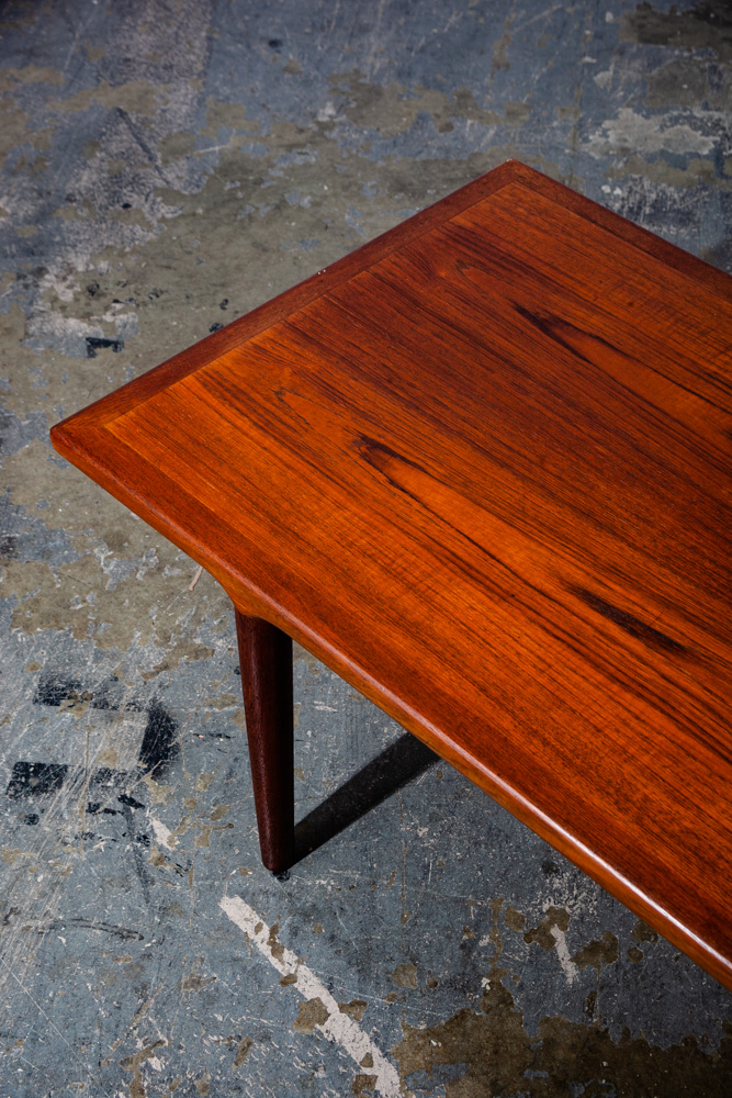 Mid Century Danish Modern Coffee Table Solid Teak KT Kristiansen Thomassen Denmark Surfboard Wide Large - Image 7