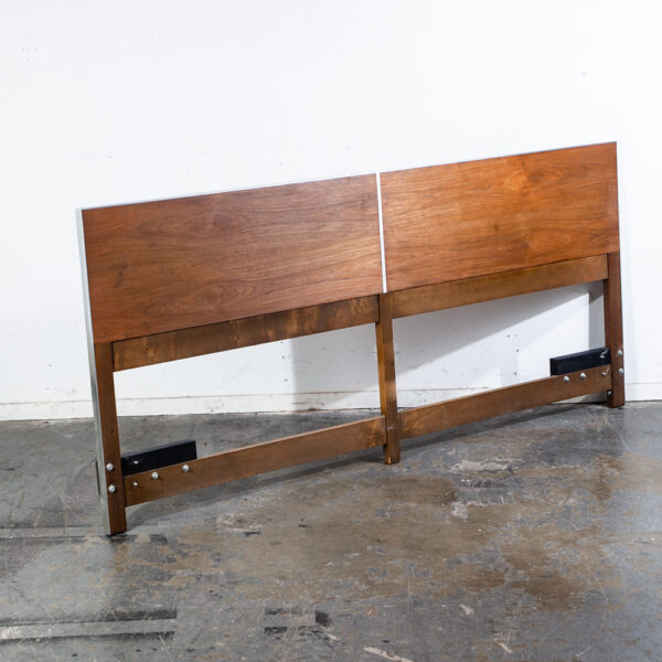 Mid Century Modern Headboard Bed Frame King Size Walnut Paul McCobb Calvin Furniture Co. - Image 2
