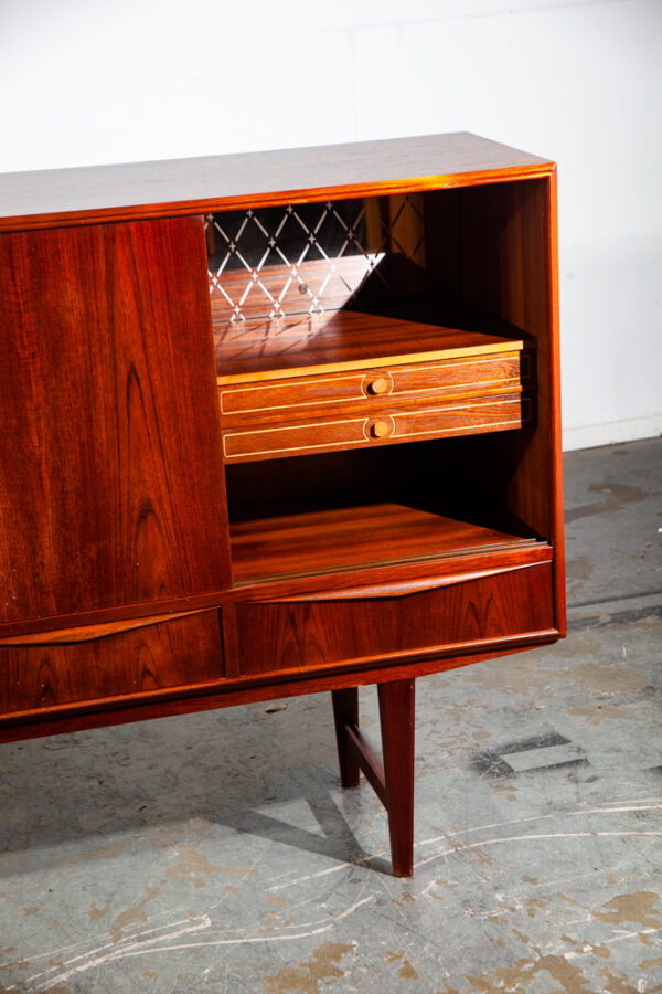 Mid Century Danish Modern Sideboard Credenza Hutch Teak Forsigtig Denmark Storag - Image 5
