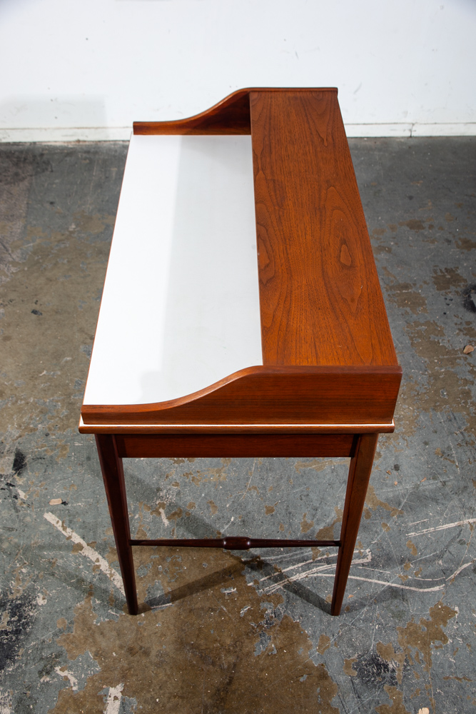 Mid Century Modern Desk Office Drexel Declaration Kipp Stewart Writing Walnut M - Image 8