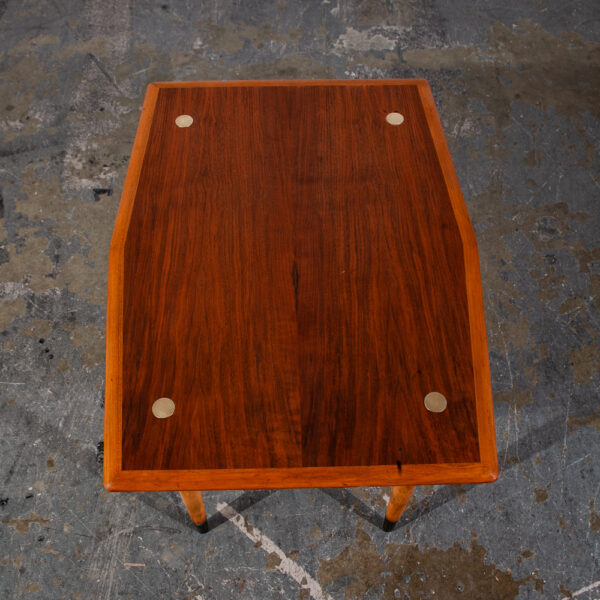 Mid Century Danish Modern Side Table End Dux Walnut Sweden Denmark Single Mcm - Image 2