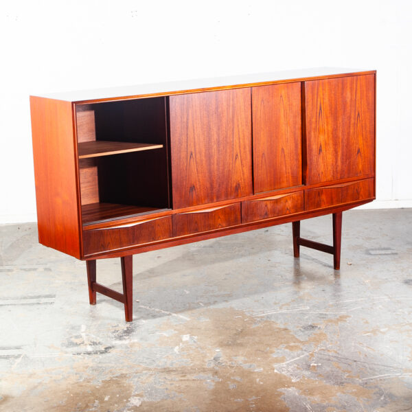 Mid Century Danish Modern Sideboard Credenza Hutch Teak Forsigtig Denmark Storag - Image 2