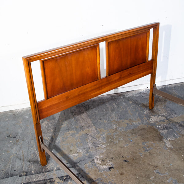 Mid Century Modern Bed Frame Headboard Footboard Full Size Danish Vintage Cherry - Image 4