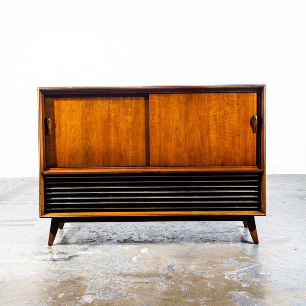 Mid Century Modern Stereo Console Telefunken Royal Opus Record Player Radio Mcm Grundig Zenith Serviced Working Walnut - Image 2