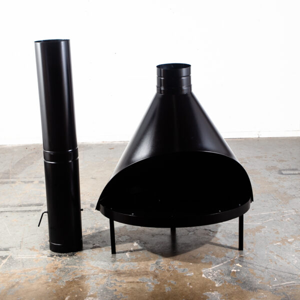 Mid Century Modern Fireplace Preway Malm Black Indoor Outdoor Restored Vintage Fire Pit - Image 7