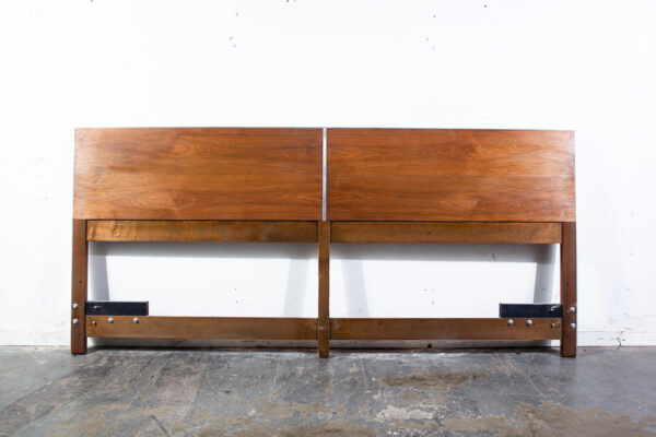 Mid Century Modern Headboard Bed Frame King Size Walnut Paul McCobb Calvin Furniture Co.
