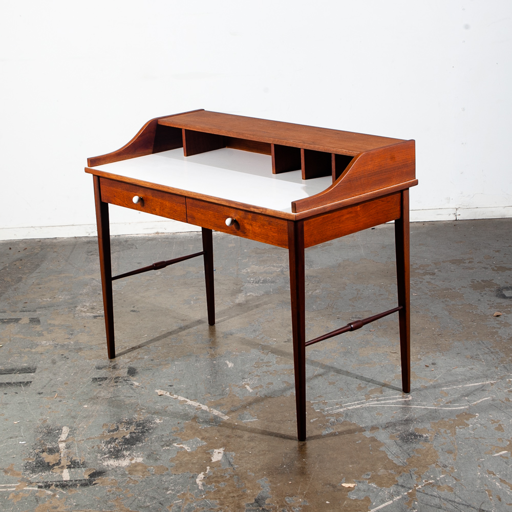 Mid Century Modern Desk Office Drexel Declaration Kipp Stewart Writing Walnut M