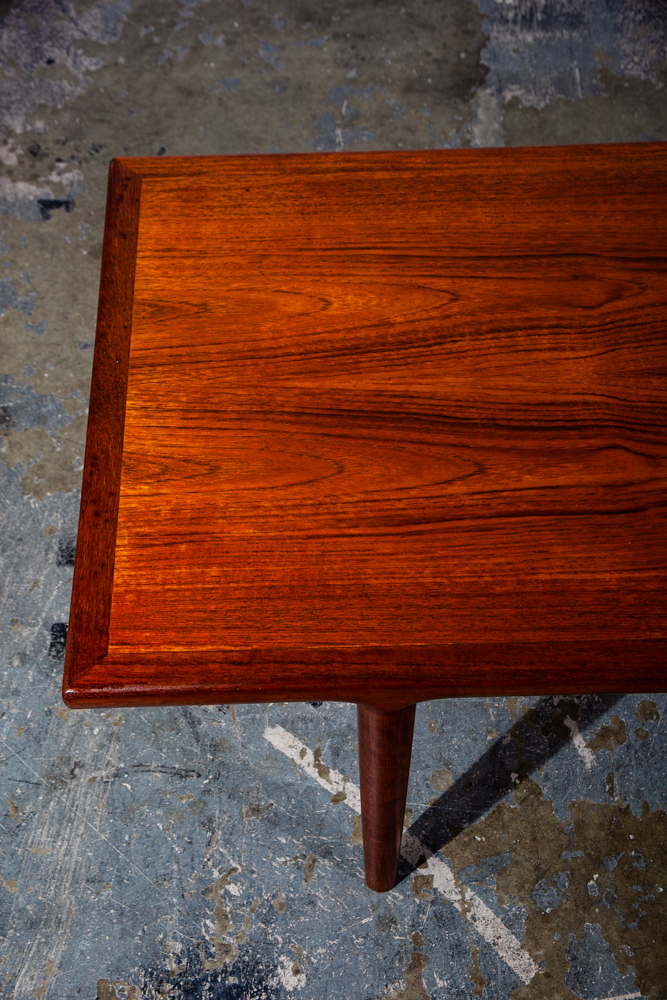 Mid Century Danish Modern Coffee Table Solid Teak KT Kristiansen Thomassen Denmark Surfboard Wide Large - Image 8