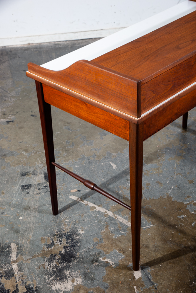 Mid Century Modern Desk Office Drexel Declaration Kipp Stewart Writing Walnut M - Image 9