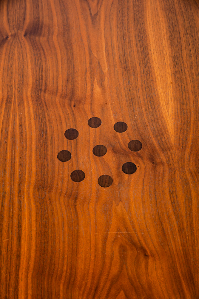 Mid Century Danish Modern Declaration Game Table Solid Walnut Kipp Stewart Drexel Round - Image 6